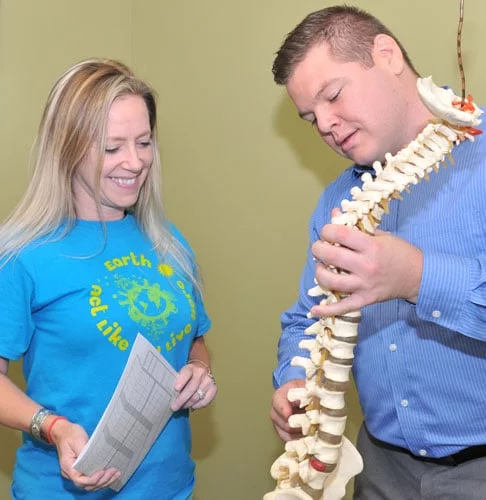 Merriville Chiropractor John McDonald Consulting Patient
